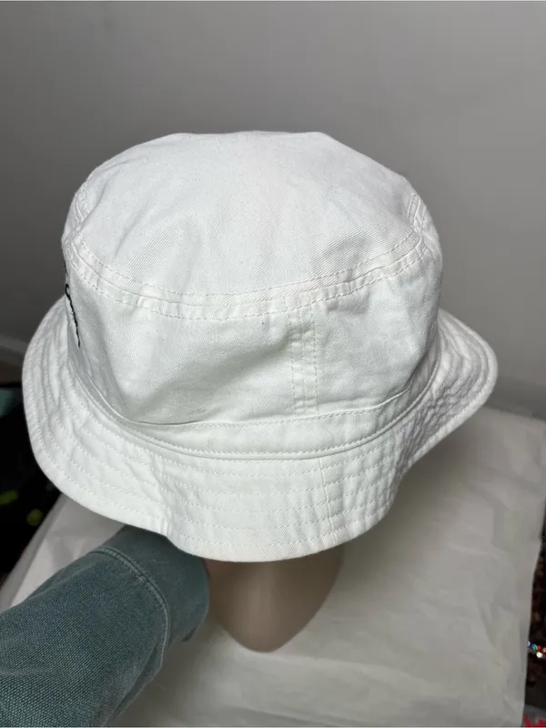 Adidas NWT White Bucket Hat Y2K Sporty Sun Protection Coaching Summer - Image 6
