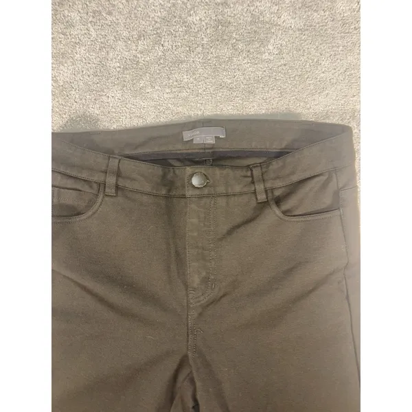 Vince Womens Pants Size 6 Olive Green Mid‎ Rise Skinny Leg Zipper - Image 3