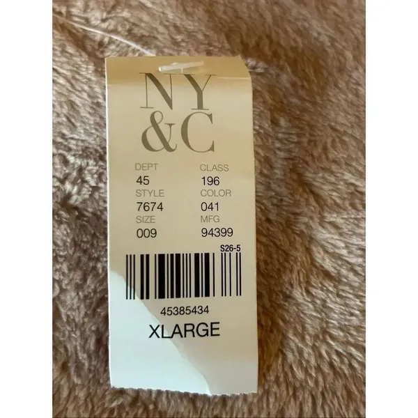 NWT NY&C Sleeveless Racerback Blouse Ivory XL Bling Heart Design Lightweight Su - Image 6