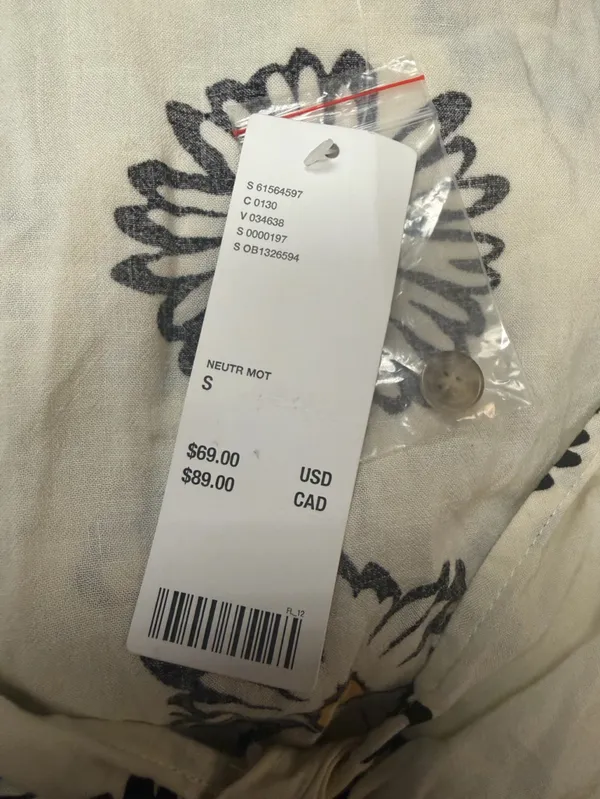Urban Outfitters Daisy Floral Linen Blend Twist Front Mini Dress Small NWT - Image 11