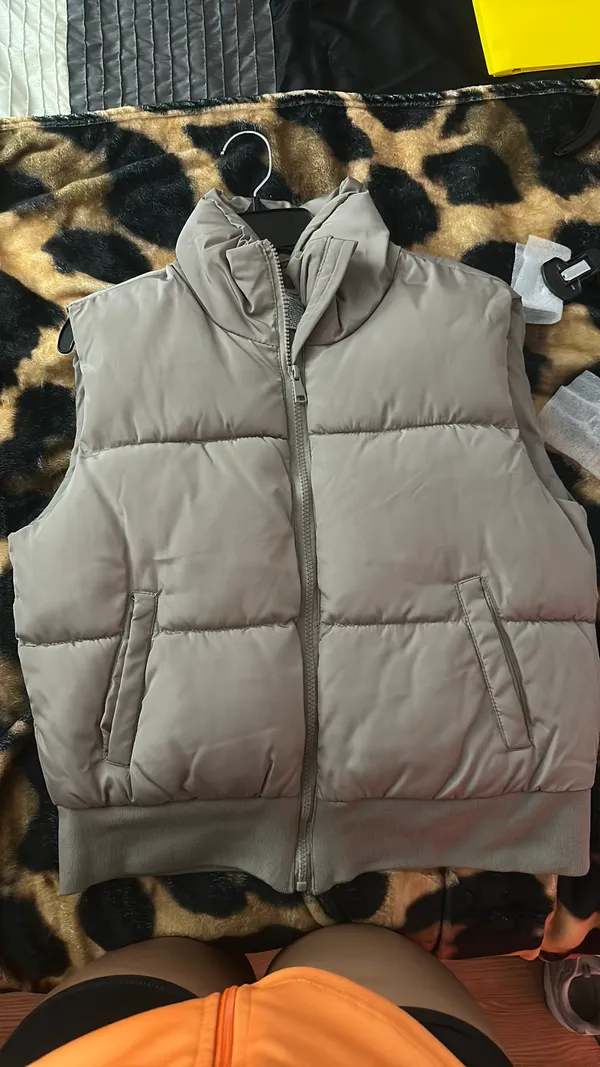 sleeveless puffer jacket Gray - Image 3