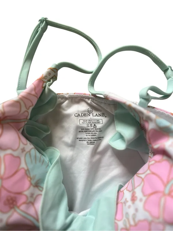 Caden Lane Women’s One-Piece Ruffled Swimsuit in Ocean Pearl | Large NWT - Image 4