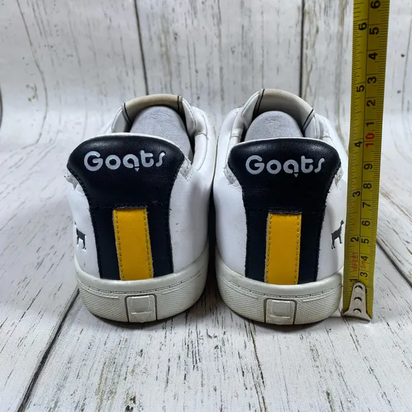 Goats The 005 Leather Sneaker Velcro Straps White Size 8.5 - Image 2