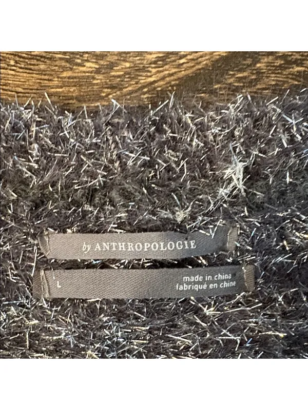 By Anthropologie Eyelash Knit‎ Mini Gray Silver Dress Size Large EUC - Image 6