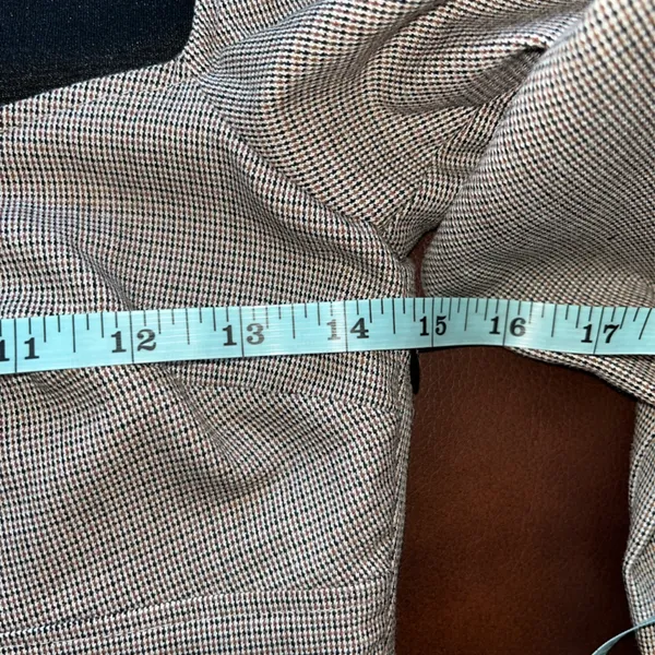 Zara Brown Plaid Square Neck Dress Size XS - Image 8