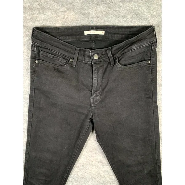 Levi's‎ Pants Womens Size 30 Skinny Stretch Black Denim Jeans Casual 711 - Image 5