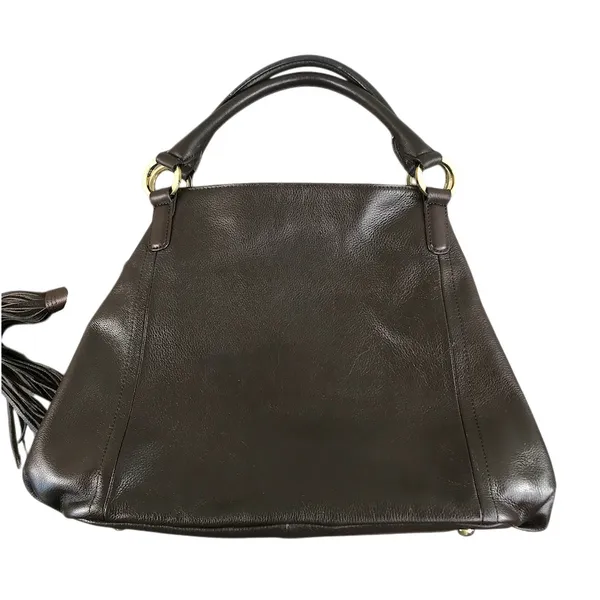 G.I.L.I. Pebbled Leather Hobo Tote Bag Brown Everyday Office Travel Weekender - Image 4