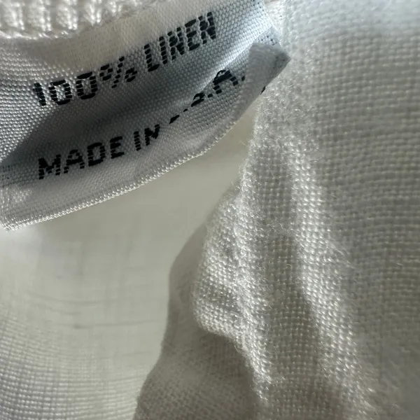 Bryn Walker Tank Top Womens M White Linen Sleeveless Scoop Neck Boxy Lagenlook - Image 5