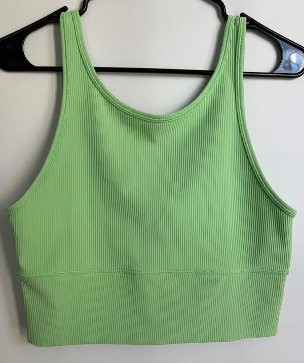 Lululemon Power Pivot Tank Top Ribbed Green - Image 2
