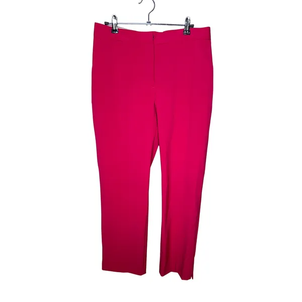 Zara‎ Hot Pink Trouser Size 10 Straight Crop Dress Pant - Image 2