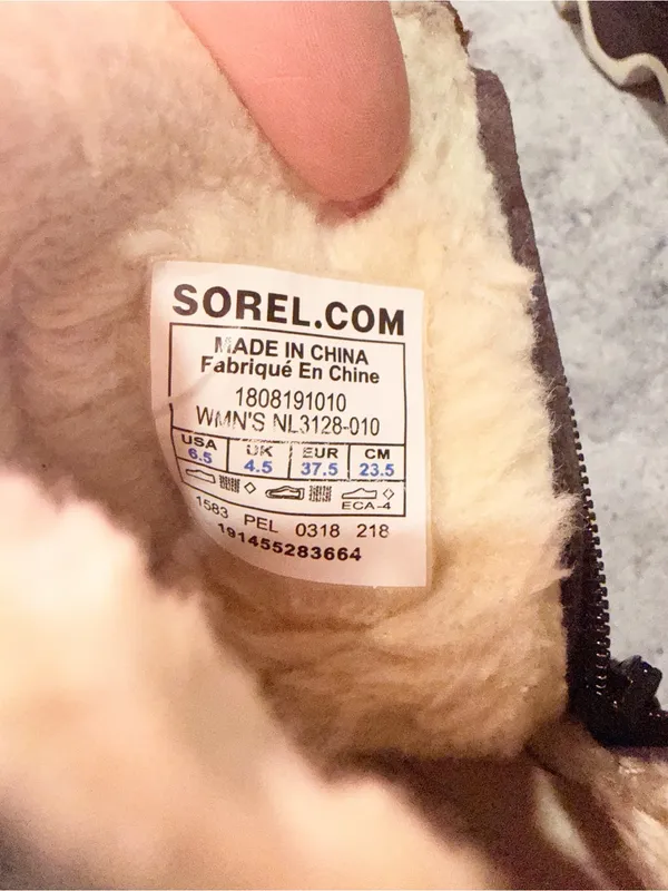 Sorel Kinetic Short Black Suede Faux Fur Lined Ankle Boots NL3128-010 Womens 6.5 - Image 6
