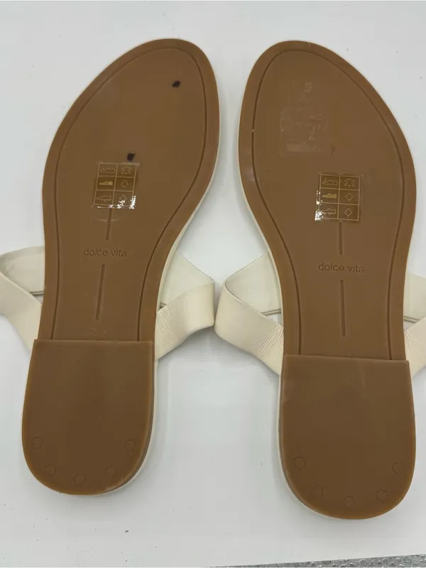 Dolce Vita Off-White Kittle Thong Sandal Anthropologie‎ revolve size 7.5 bridal - Image 2