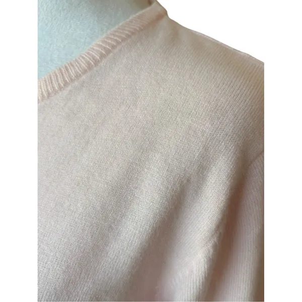 Polo Ralph Lauren Cashmere Cardigan Pony Sweater Light Pink Womens Large - Image 10