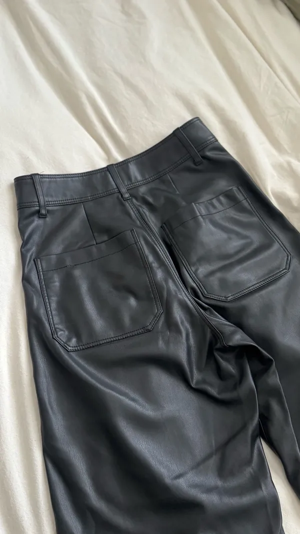 ZARA Leather Pants Faux - Image 3
