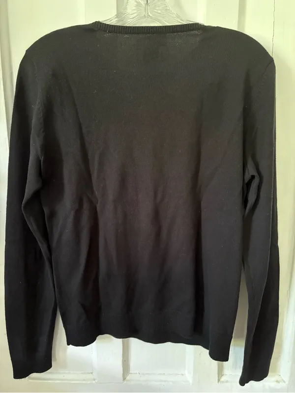 Lauren Ralph Lauren Women’s Black Wool/Cotton Crewneck Sweater - Image 5