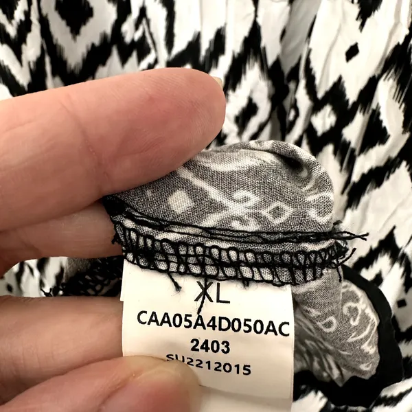 Cupshe Black & White Geo Sleeveless Maxi Tube Dress XL NWT Resort Boho Spring - Image 9