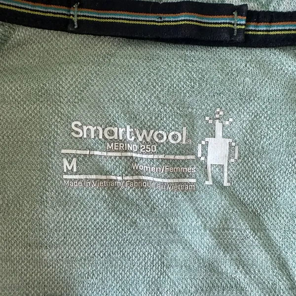 M Sweater Knit Smartwool Women's Merino 250 Pattern 1/4 Zip Baselayer Shirt - Image 4