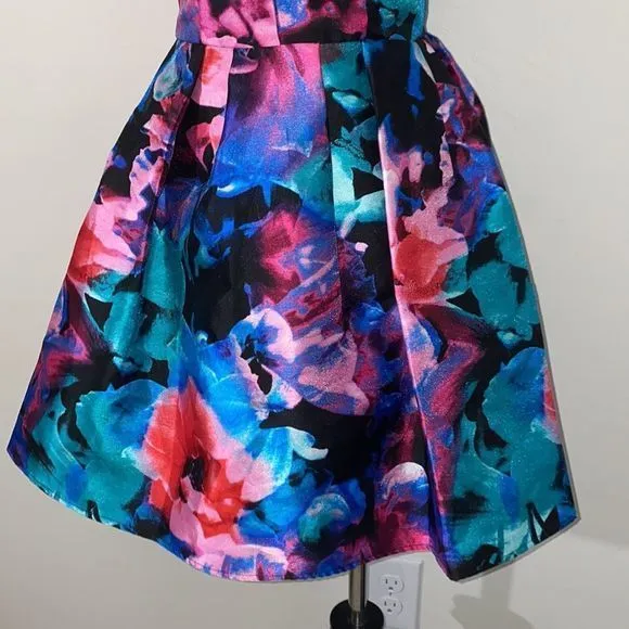B Darlin floral sweetheart‎ strapless dress size 3/4 - Image 4