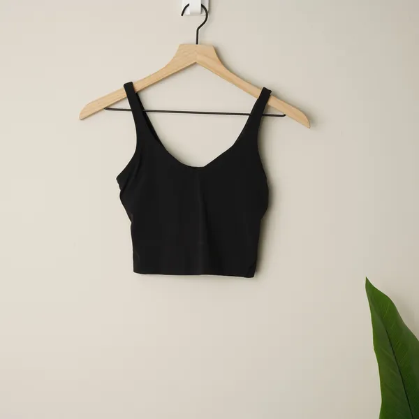 Lululemon Align Tank in Black Stretch Yoga Solid Athletic Sleeveless Top Cropped - Image 4