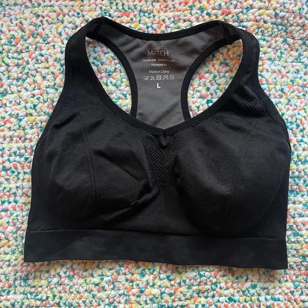 Match black sports bra Size L - Image 2