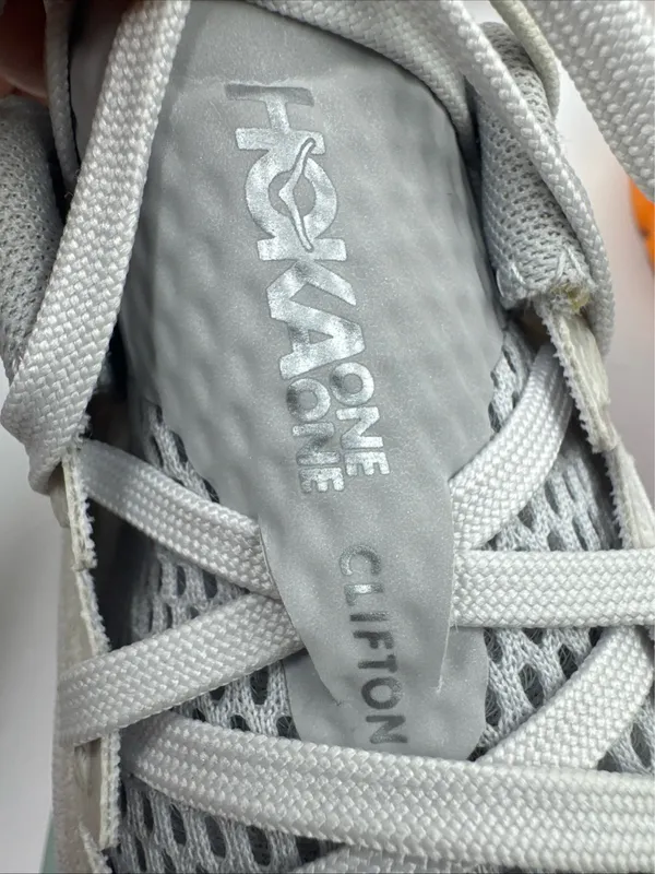 Hoka One One Women’s Clifton Edge Running Shoes Us10 Gray Pink Orange 1110511 - Image 4