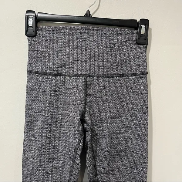 Lululemon Wunder Under‎ High Rise Tight Heathered Black Size 4 W5AM9S - Image 4