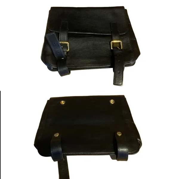Chloé FRONT POCKET TOTE BAG IN BROWN & BLACK LEATHER W/DETACHABLE POUCH - Image 9