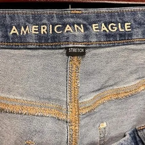 American Eagle High Rise Light‎ Wash Denim Casual Everyday Blue - Image 5