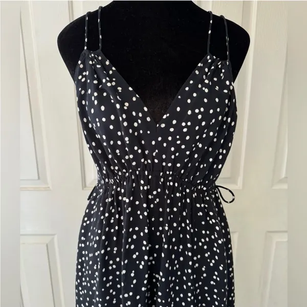 Anthropologie Maeve Finley Polka Dot Wide Leg Jumpsuit | Size 14 - Image 16