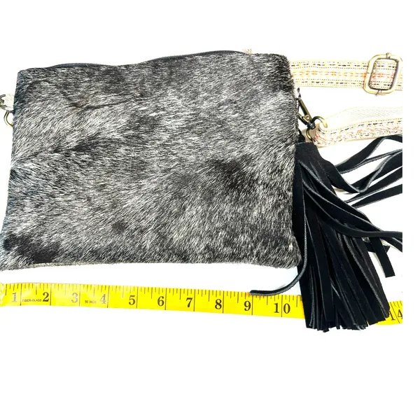 New Artisan Western-style crossbody bag cowhide calf hair Crafted Rodeo Boho - Image 6