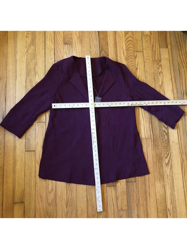 Wynne Layers NWOT Women's Deep Purple Knit Cardigan - Size L - Image 4