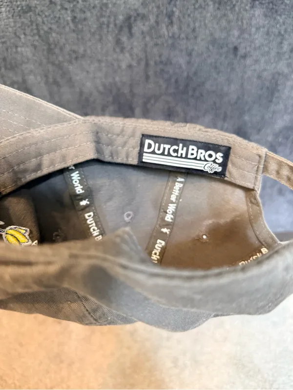 Dutch Bros Coffee Grey Vintage Wash Tulip Adjustable Hat One Size - Image 4