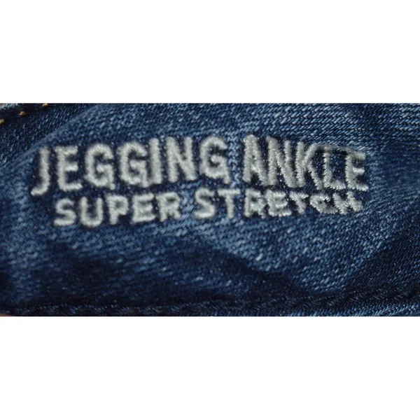 American Eagle Moto Skinny Jeans Womens Blue Good Zipper Detail Biker Denim 10L - Image 8