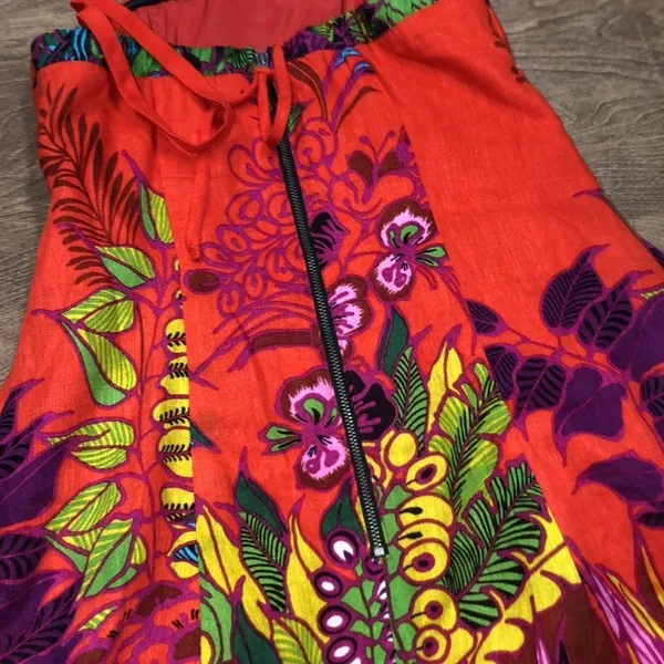 Nanette Lepore size 2 red floral silk blend dress - Image 6