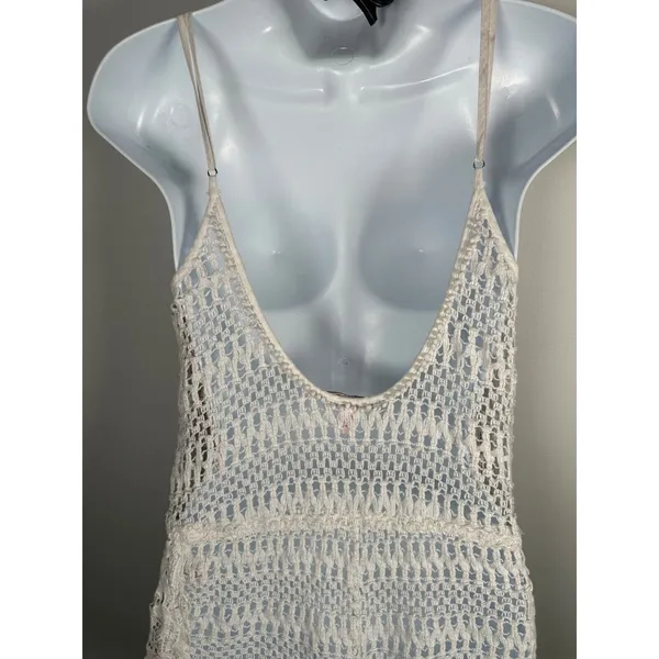 Victorias Secret Womens Medium Beach Cover Up Romper‎ Crochet Lace One Piece - Image 2