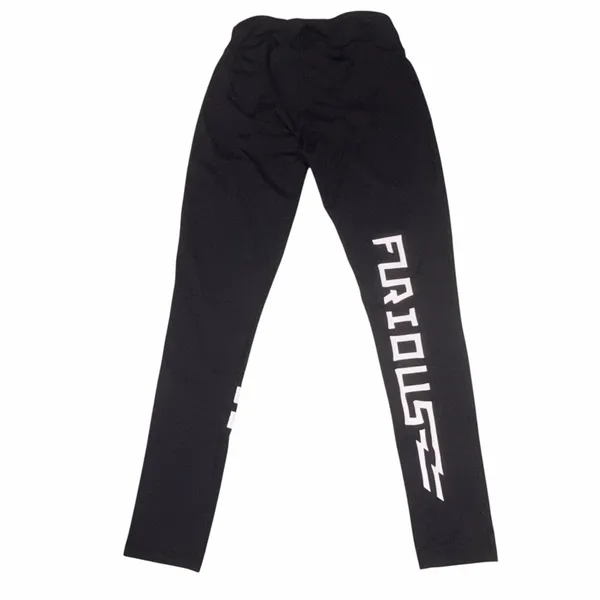 Affliction Fast & Furious Black Roman Graphic Leggings Tights Pants size Small - Image 6