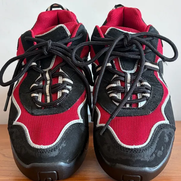 Leos Meg Wave Red Black Split Sole Dance Sneakers Jazz Hip Hop‎ Shoes Womens 8 - Image 4