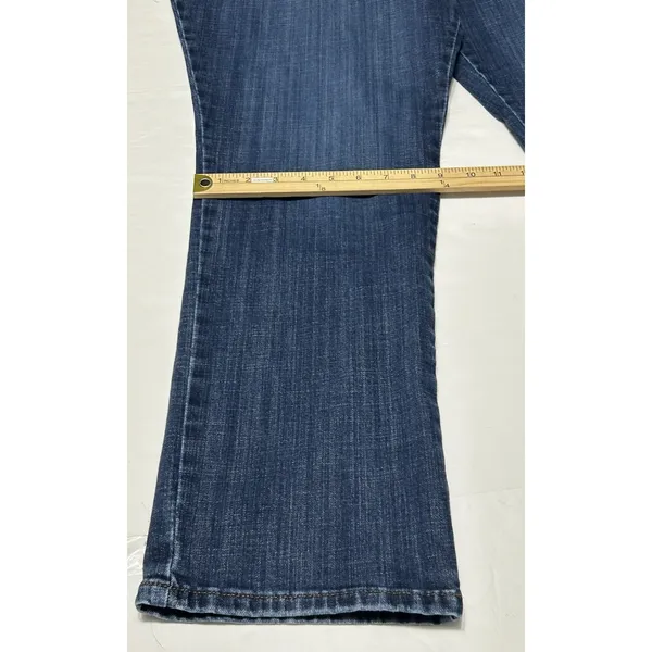 Lee Jeans Womens 20W Medium Relaxed Fit Straight Leg Mid Rise Dark Wash Denim - Image 3
