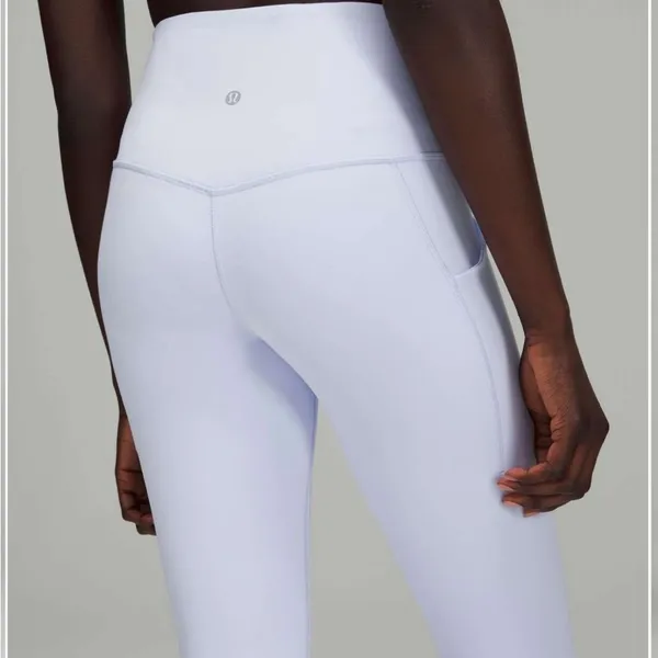 Lululemon Align Legging High Rise With Pockets 25" Double Lined Pastel Blue Nulu - Image 11