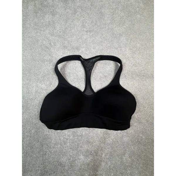 Lululemon Black Racerback Sports Bra Mesh Back Padded Athletic Yoga 4 - Image 3