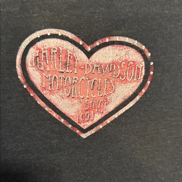 Harley-Davidson Women's‎ Medium 2003 100th Anniversary Heart Graphic Tee - Image 7