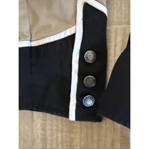 Vtg Cumberland Outfitters Tan Black White Color Block Western Shirt Womens-Lrg - Image 6
