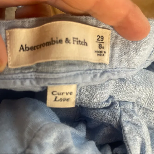 Abercrombie & Fitch Curve Love Sky Blue Wide Leg Trousers size 8 - Image 10