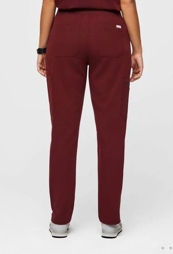 FIGS Women’s Yola High Waisted Skinny Scrub Pants XS Burgundy - Image 2