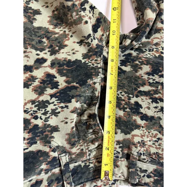 Anthropologie Pilcro High Rise Skinny Corduroy Pants Floral Camo Green Brown 29 - Image 6
