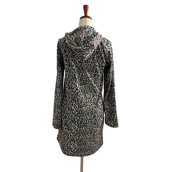 Jennifer Moore Jenni Intimates Women’s Sleep Hoodie Dress Leopard Size XS #D1 - Image 3