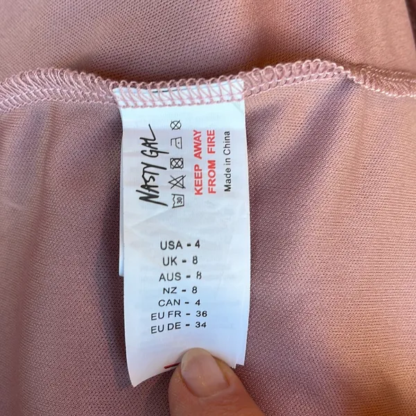 Nasty Gal Long Sleeve Mauve with Dainty Florals Maxi Long Dress size 4 - Image 15