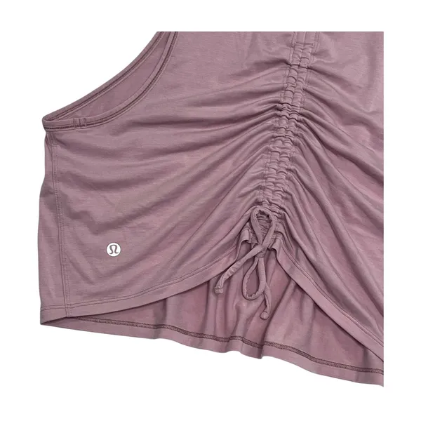 Lululemon Cinch Me Up Tank Womens 8 Purple Ruched Back Yoga Activewear Cropped - Image 4