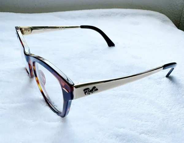RAY BAN Women’s Striped Havana Cat Eye Tortoise Frame Eyeglasses - Image 5