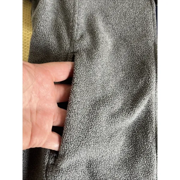 LL Bean Jacket Woman’s SP Grey Fleece Windblock Full Zip USA Made - Image 3